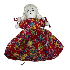 Vintage Topsy Turvy Flip Reverse Doll Black & White 2 in 1 Toy Handmade Folk Art